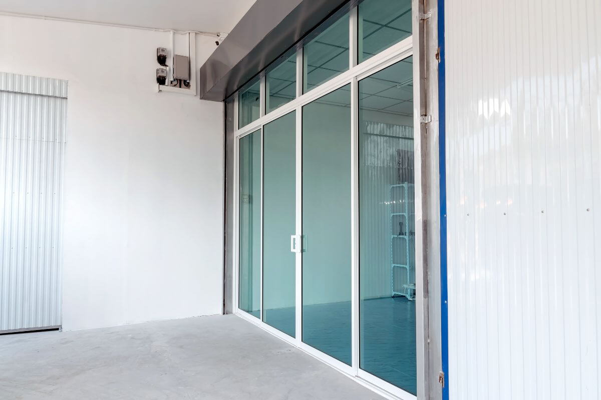 Aluminium Sliding Shop Front Door